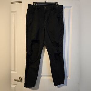 American Eagle Black Distressed Jeans 14R